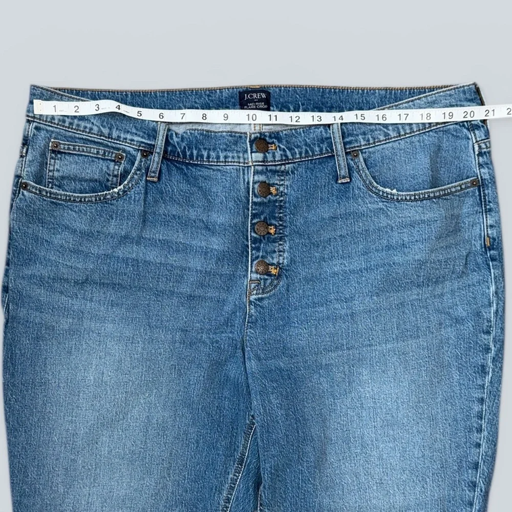 J.Crew Re-Imagined Mid Rise Flare Crop Jeans - Picture 7 of 8
